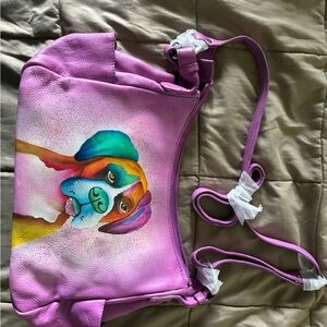 Colorful Dog Print Shoulder Bag